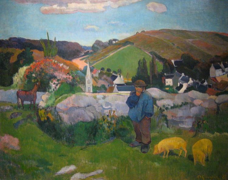 Paul Gauguin Swineherd oil painting image